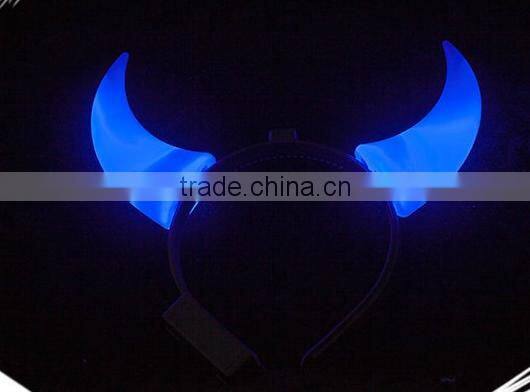 High Quality Plastic Led Ox Horn Halloween Party Headband