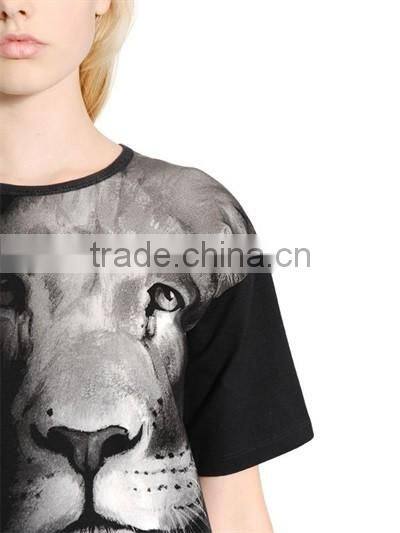 Womens fashion basic t-shirt printing latest design