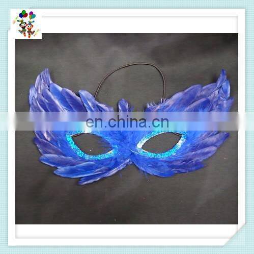 Hen Night Party Dance Blue Feather Masquerade Masks HPC-0432