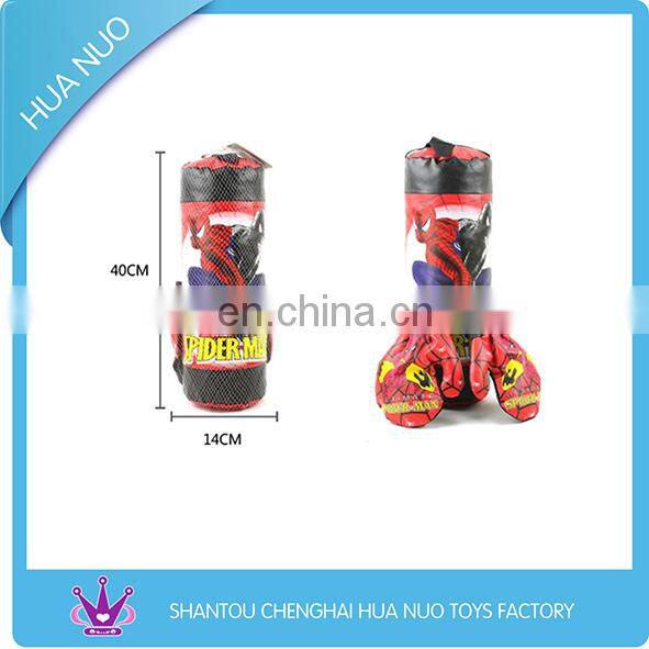 Spider man boxing glove with boxing bag
