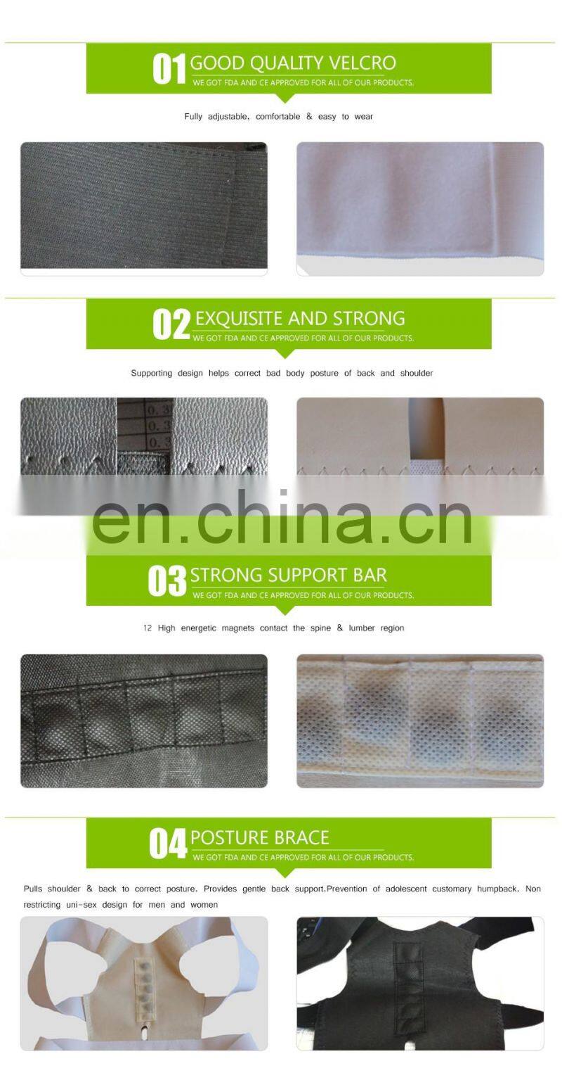 Medical Back Brace Corset Back Orthopedic Posture Correction Shoulder Magnetic Upper Back Pain Relief Health Belt