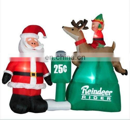 HI charming advrtising inflatable christmas old man christmas decoration santa claus for sale