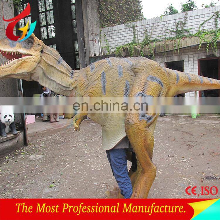 Hidden leg velociraptor walking dinosaur suit