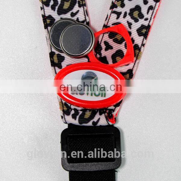 New arrival hot sell Leopard LED Glow night showSuspender