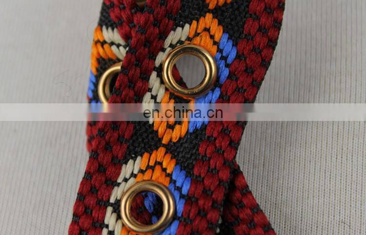 Hot sale jacquard ethnic eyelet tape for garment