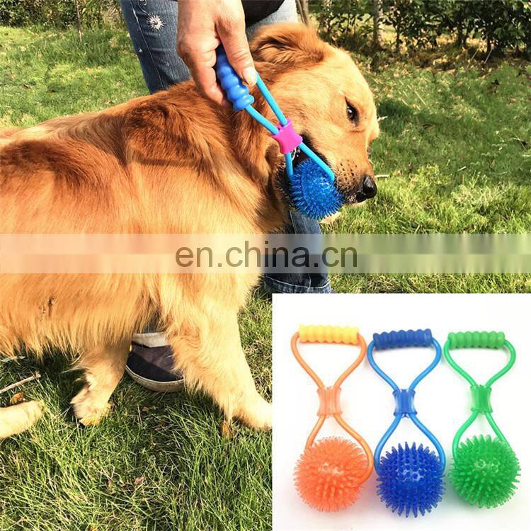 Pet toy interactive spiked elastic drawstring ball molar dog toys tpr