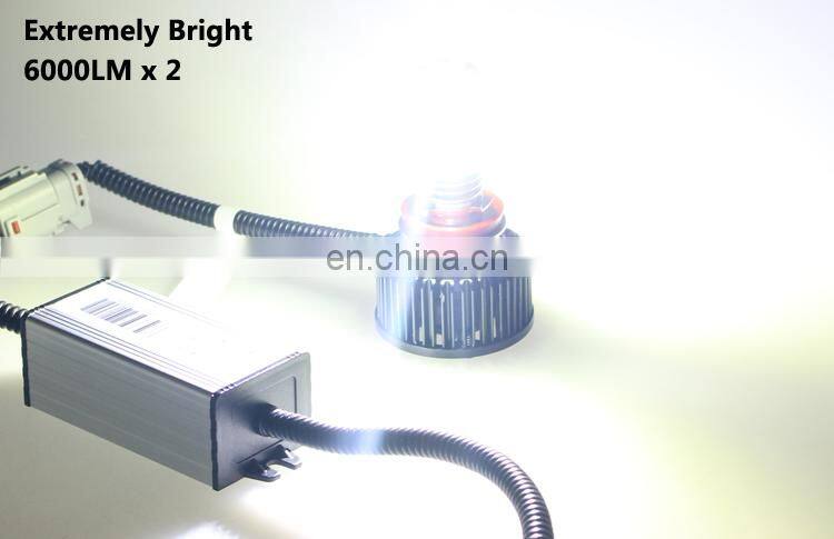 4 Times Brighter 12000LM Supercharged Canbus LED Headlight Bulb with 3 Years Warranty H8 H11 9005 9006 H7 LED Headlight 2020