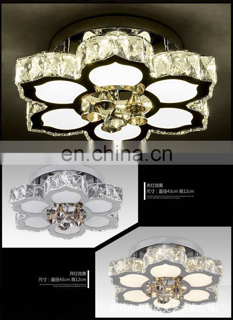 modern minimalist LED K9 Crystal ceiling Lights living room light Fixtures