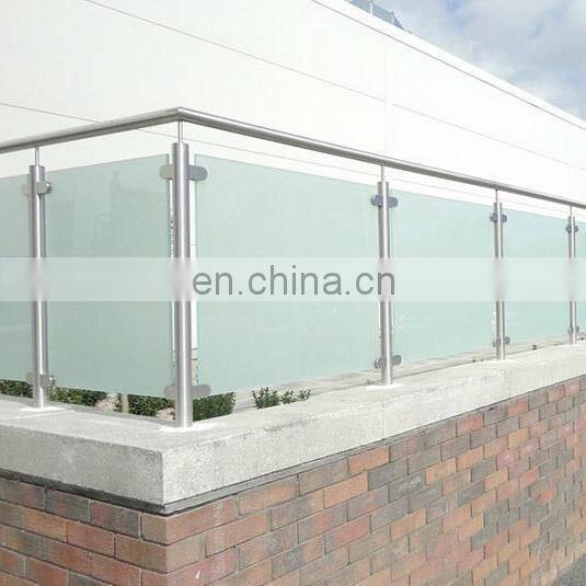 Outside tempered glass railing / Balcony frameless glass balustrade
