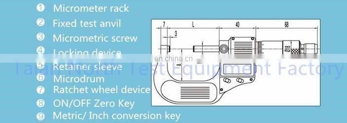 Digital micrometer types inside outside micrometer