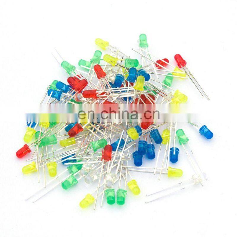5mm diode Light Assorted Kit DIY LEDs Set White Yellow Red Green Blue electronic Hot sale
