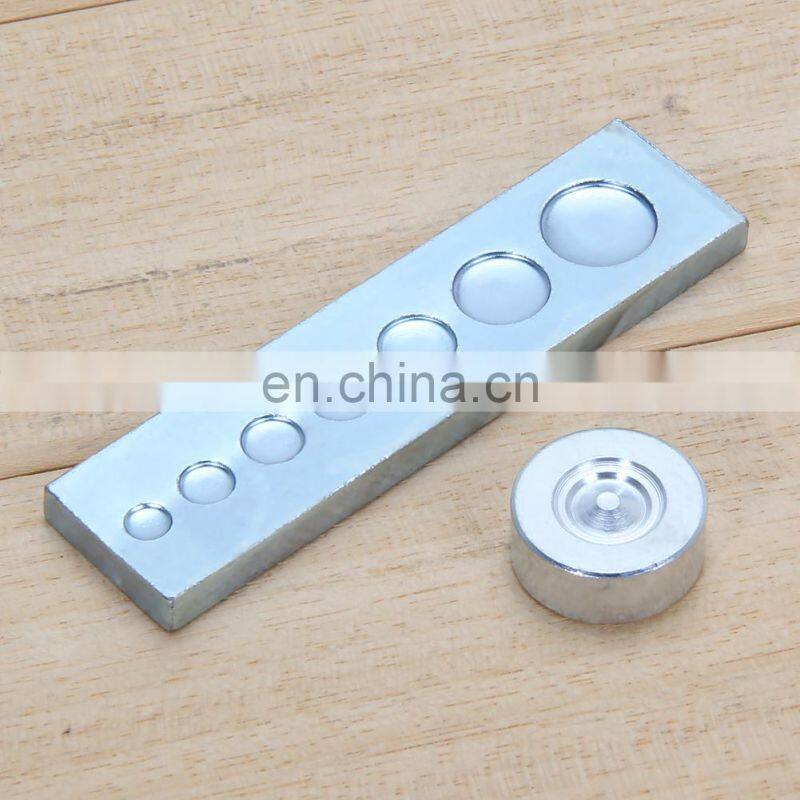 11PCS/set Metal Leather Craft Tool Die Hole Punch Snap Fastener Installation Kit Rivet Setter Base Set for DIY Leathercraft