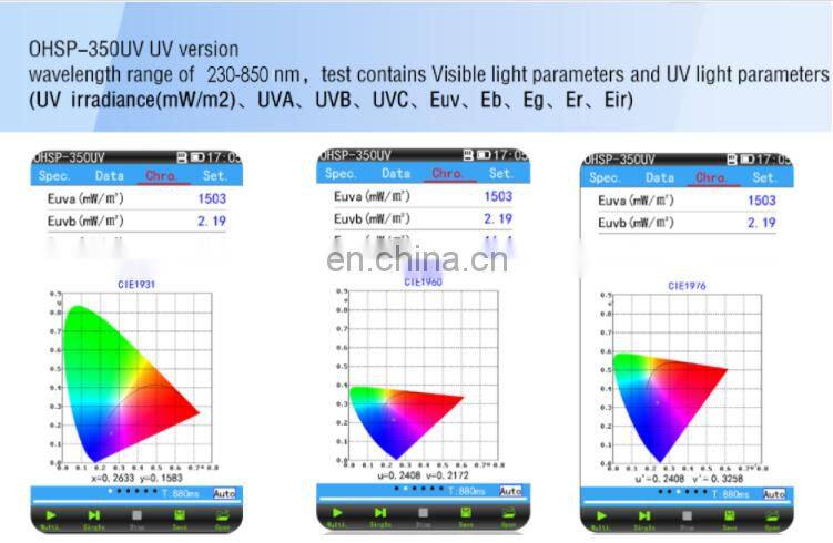 350UV Portable Spectrometer 230-850nm CCD Spectroradiometer