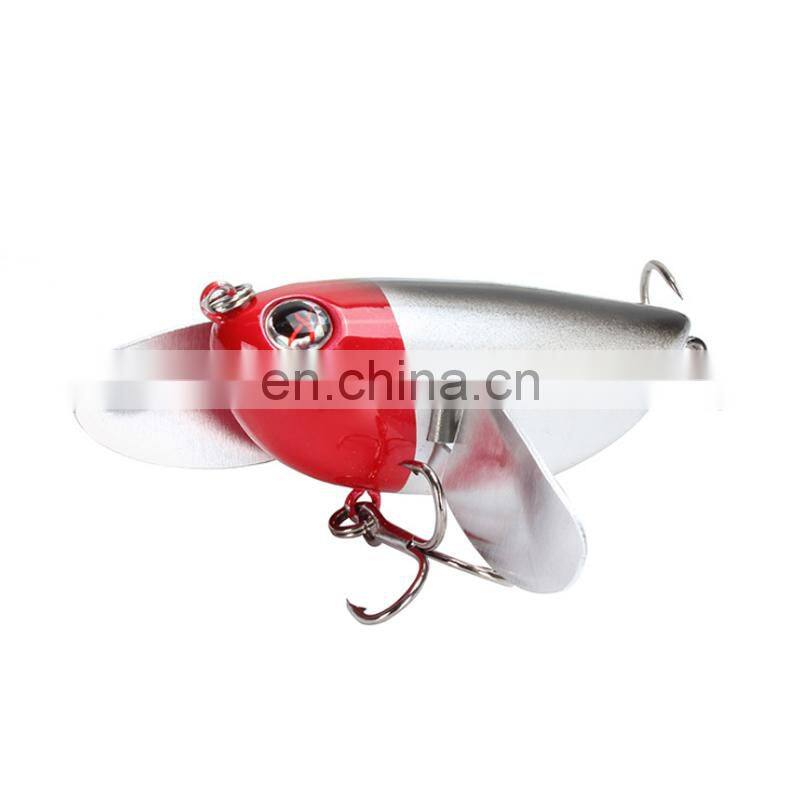 The Newest 6cm 12.6g 3D Eyes Hard Popper With Graceful Spoons Lures For Saltwater Freshwater Topwater Popper