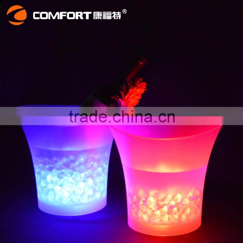 cheap battery operated lighted plastic wine bucket for party