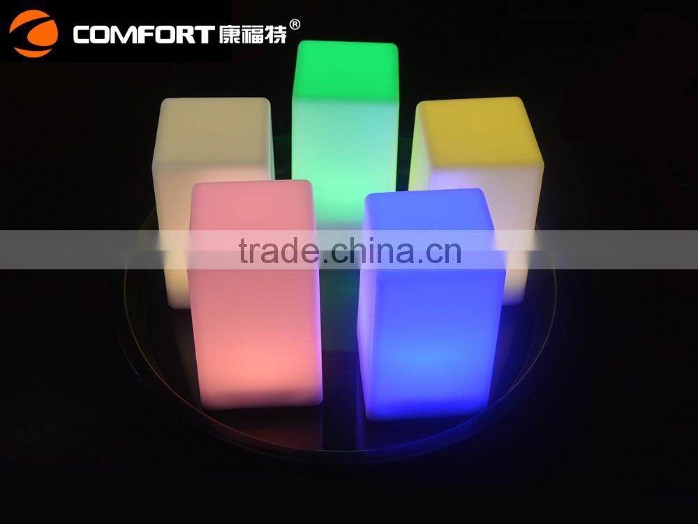 recharging colorful battery operated square led table lamp for bar
