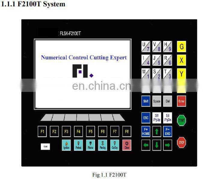 F2100T 7" Screen 800*480 2 Axis CNC Controller For CNC Plasma Cutting Machine Laser Flame Cutter