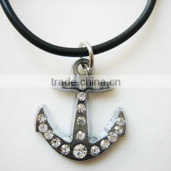 DIY rhinestone Anchor pendant (SH-089)