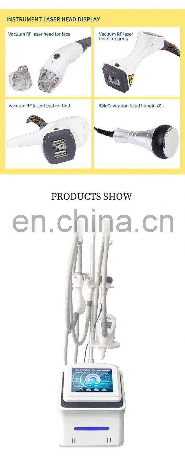 Portable V8 Vacuum Roller RF Body Slimming machine 40K Cavitation Weight Loss instrument Facial Wrinkle Lifting Beauty Device
