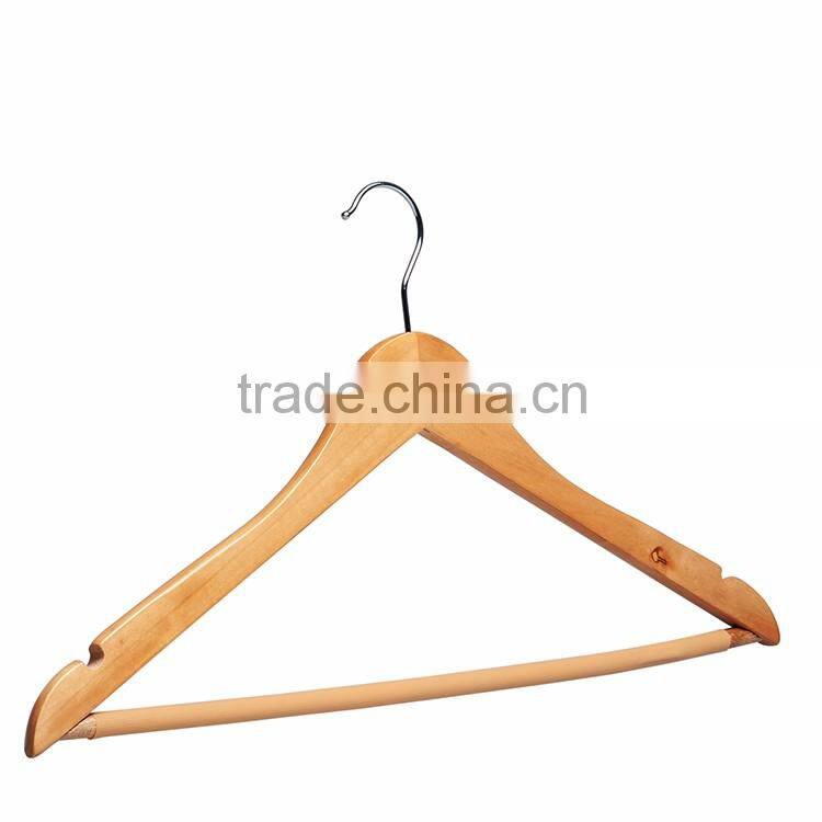 Wholesale manufactory provide high ending wooden clothes hanger