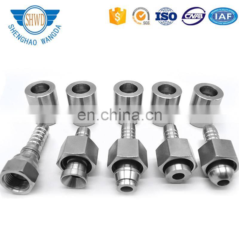 NPT JIC SAE BSP METRIC  Hose Fitting Crimped Ferrule Hydraulic Hose End Fitting