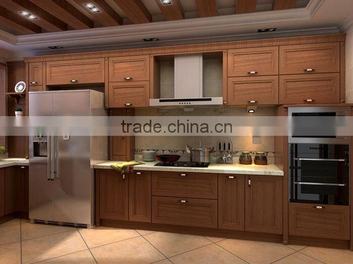 Elegant American style Oak wood kitchen cabinet-mdf cabinet kitchen