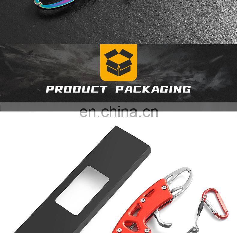 Outdoor Activities Large Fish Catcher Clamp Stainless Steel Fish Control Tool with a Drop Line Portable Fishing Tool