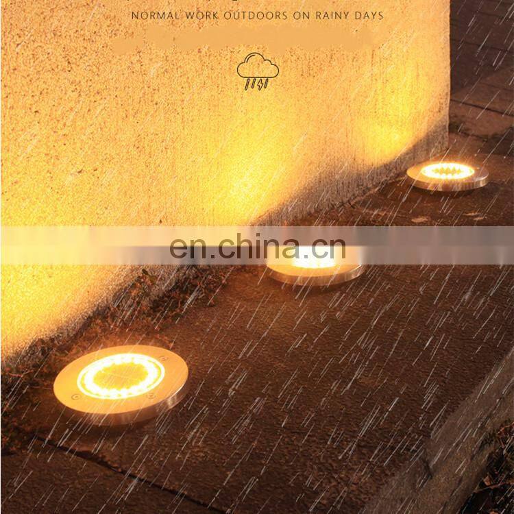 Landscape Led Outdoor Waterproof Ground Lights Solar Garden Path Underground Lamps