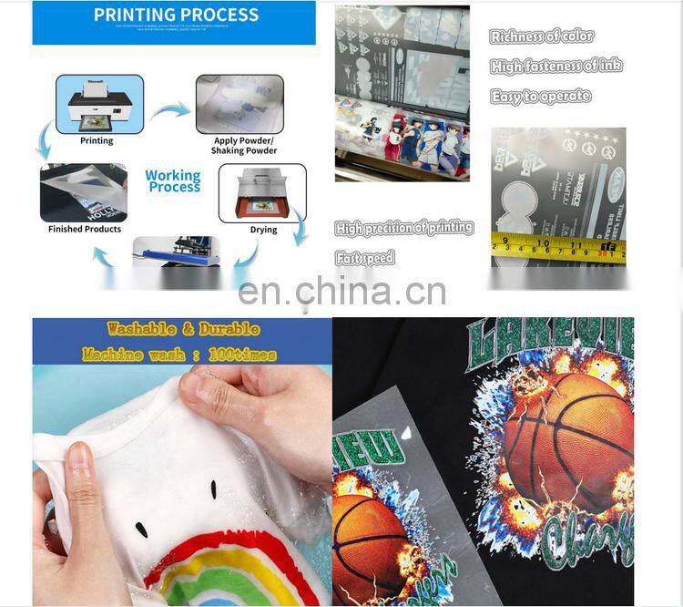 A3 Heat Transfer Printing PET Film Digital Inkjet DTF Printer 30cm