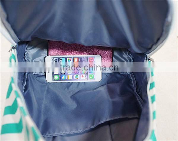 Single shoulder colourful geometric wavy custom designs canvas shopping container white carrying belt chevron messenger bags