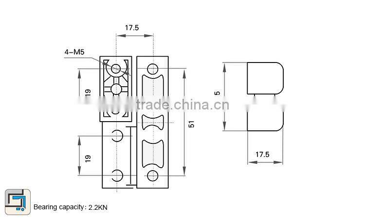 High quality hinge with zinc alloy material