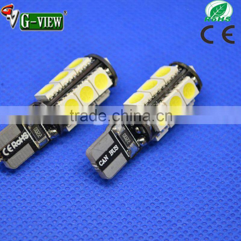 Hot sale led car lights ,t10 13smd 5050 with canbus , instrument led lamp Auto led lamp