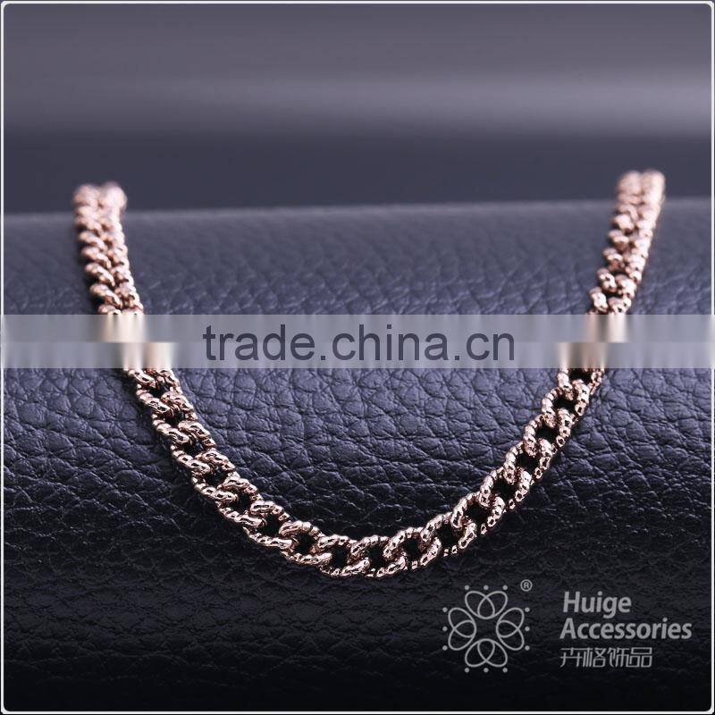 2015 china supplier gold jewellery long fashion chain & coffee gold plated link chain