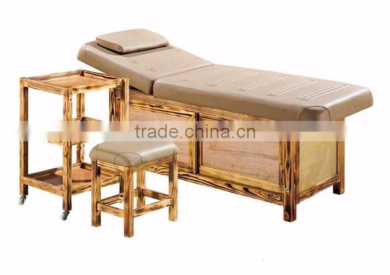 Beiqi 2016 Solid Wood Exquisite Decoration Full Body Massage Bed Strong SPA Massage Table for Sale in Guangzhou
