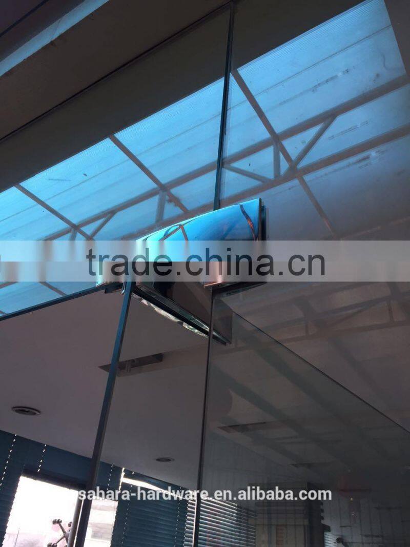 FT-540 best selling quality stainless steel zinc alloy patch fitting glass door top crank clamp