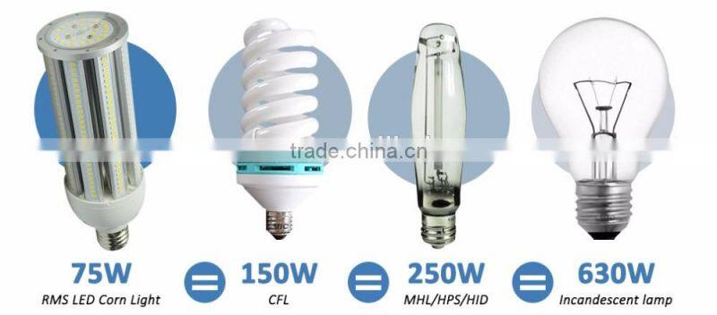 High power parking lot lights LED corn light E40 corn bulbs 75w