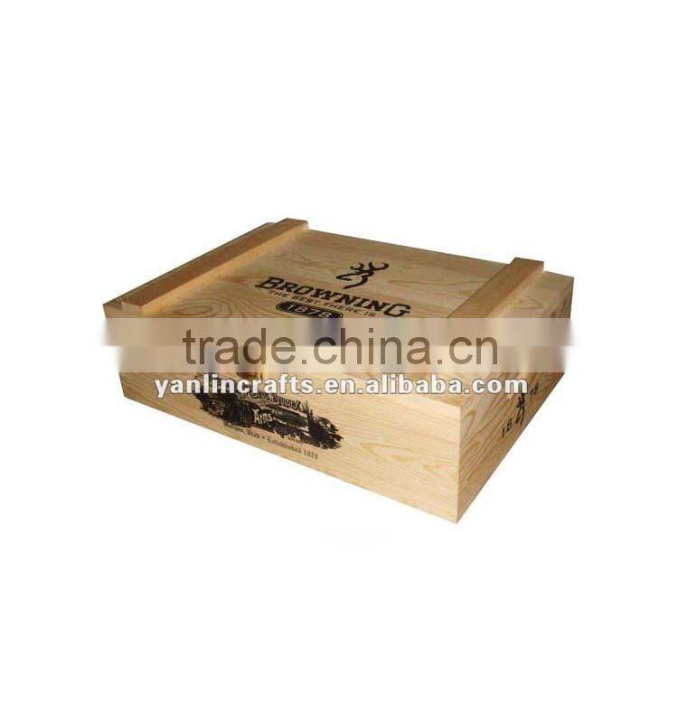 Hot selling wooden box for wine bottles