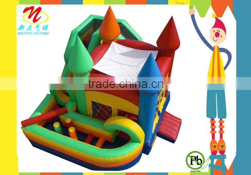 Inflatable combo big inflatable bouncer with inflatable slide for kids