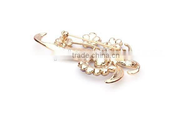 Noble beauty full diamond crystal high-grade pin brooch