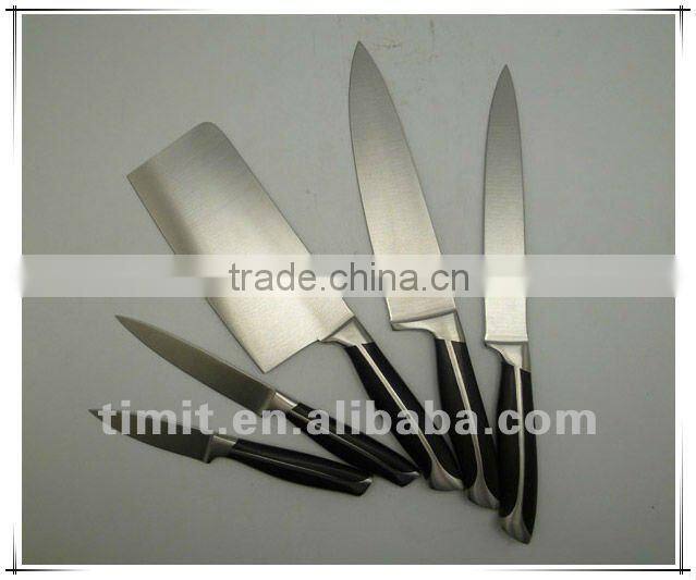 8pcs stainless steel solid handle good quality kitchen knife
