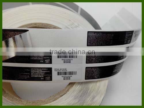 Fashion Lipstick sticker label from China printing manufacturer