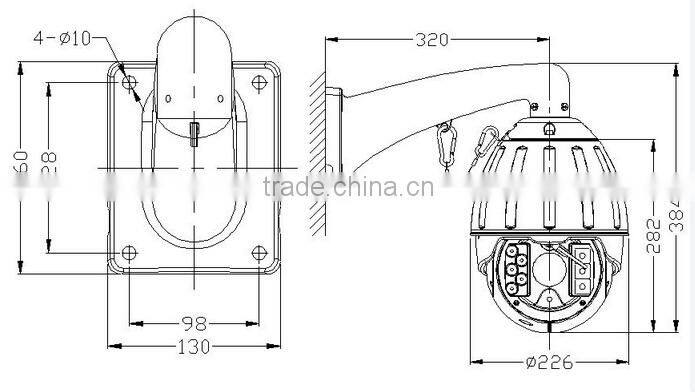 SONY CMOS Intelligent 1.3 Megapixel IP Camera High Speed Dome Auto Tracking PTZ Camera
