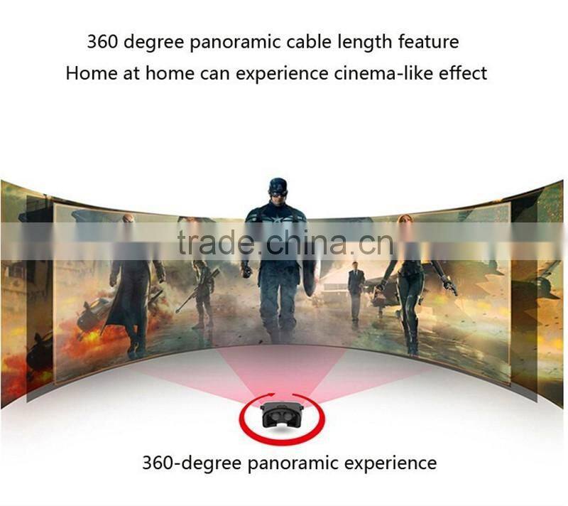 Reality virtual 2016 3dvr virtuality glasses virtual reality equipment VR Park V3 with remote control in whole sales