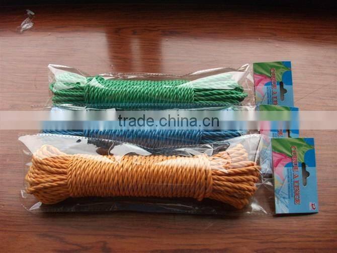 3 strands twisted PP clothesline rope