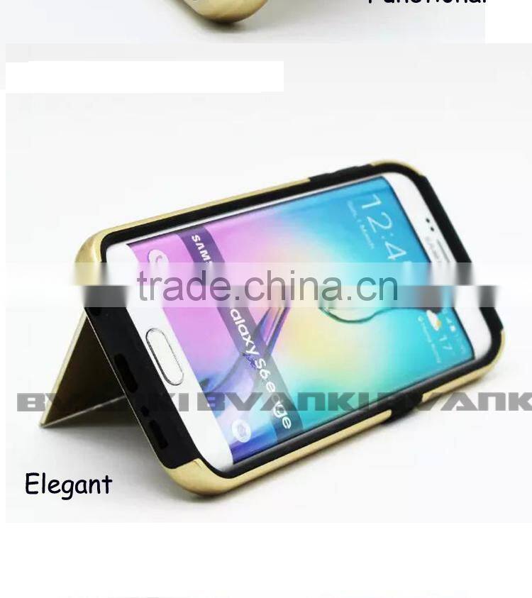 multifunction Card Holder Stand Phone Case for samsung galaxy s6 edge case 2015 High Quality smart flip cover case for Samsung