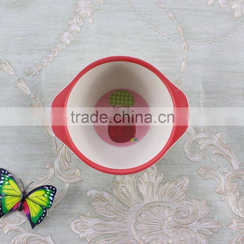Bamboo fibre biodegradable kids bowl Multi-Color cartoon bowl