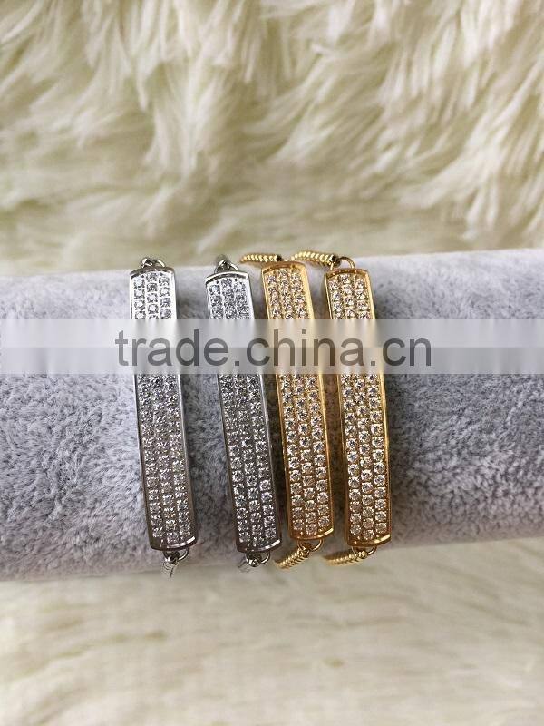 Latest Fashion Ladies Bracelet Beautiful Monica High End AAA Zircone Stone setting Bracelet Manufacture