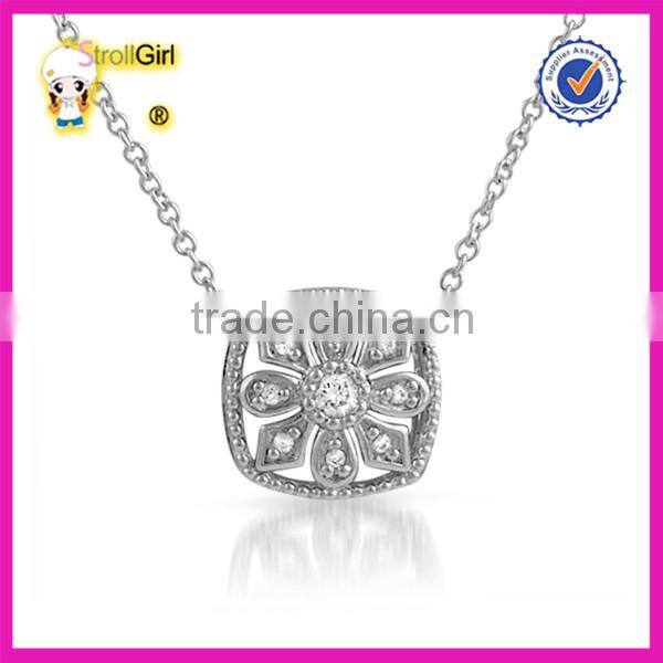 2015 China wholesale daisy jewelry 925 sterling silver pendant necklace