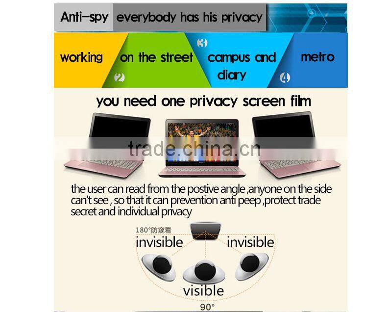 Top quality anti-spy screen protector for laptop for Thinkpad 14''