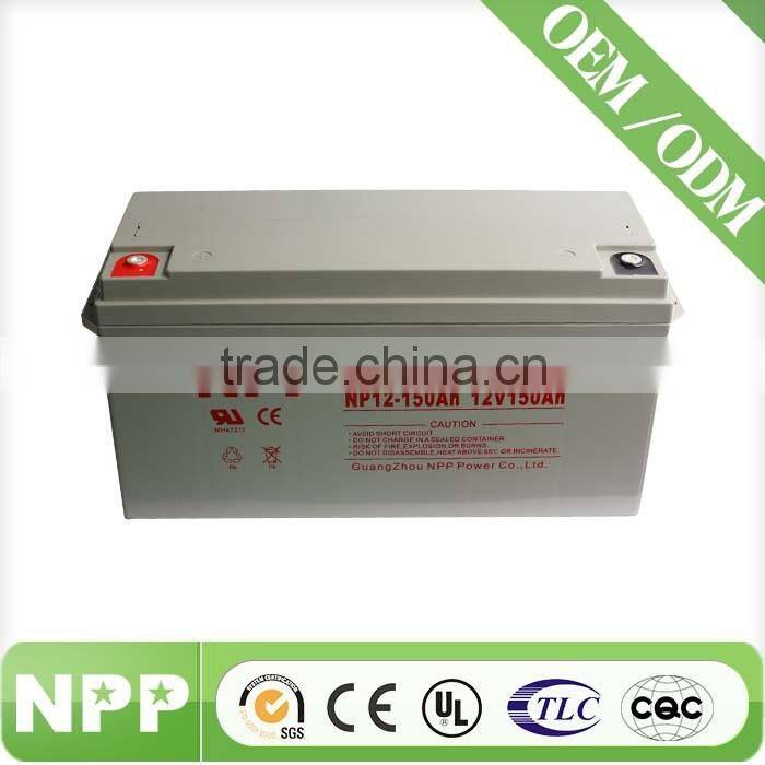 12v150ah deep cycle battery lead acid battery for solar